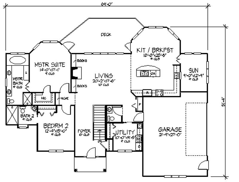 Floor Plan Basement of Shingle Plan #146-2239