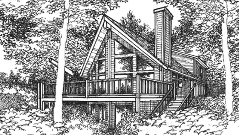 Home Plan Front Elevation of this 3-Bedroom,1648 Sq Ft Plan -146-2240