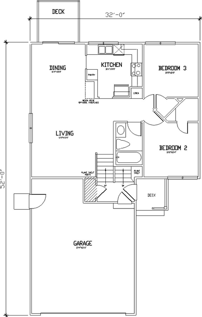 Floor Plan Second Story of Small House Plans #146-2266