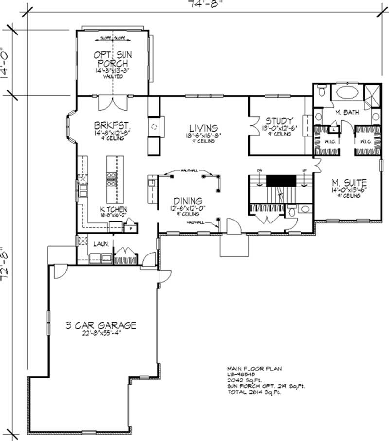 Floor Plan First Story of Cape Cod Plan #146-2267