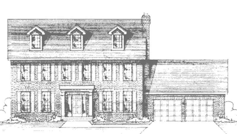 Home Plan Front Elevation of this 4-Bedroom,2548 Sq Ft Plan -146-2292