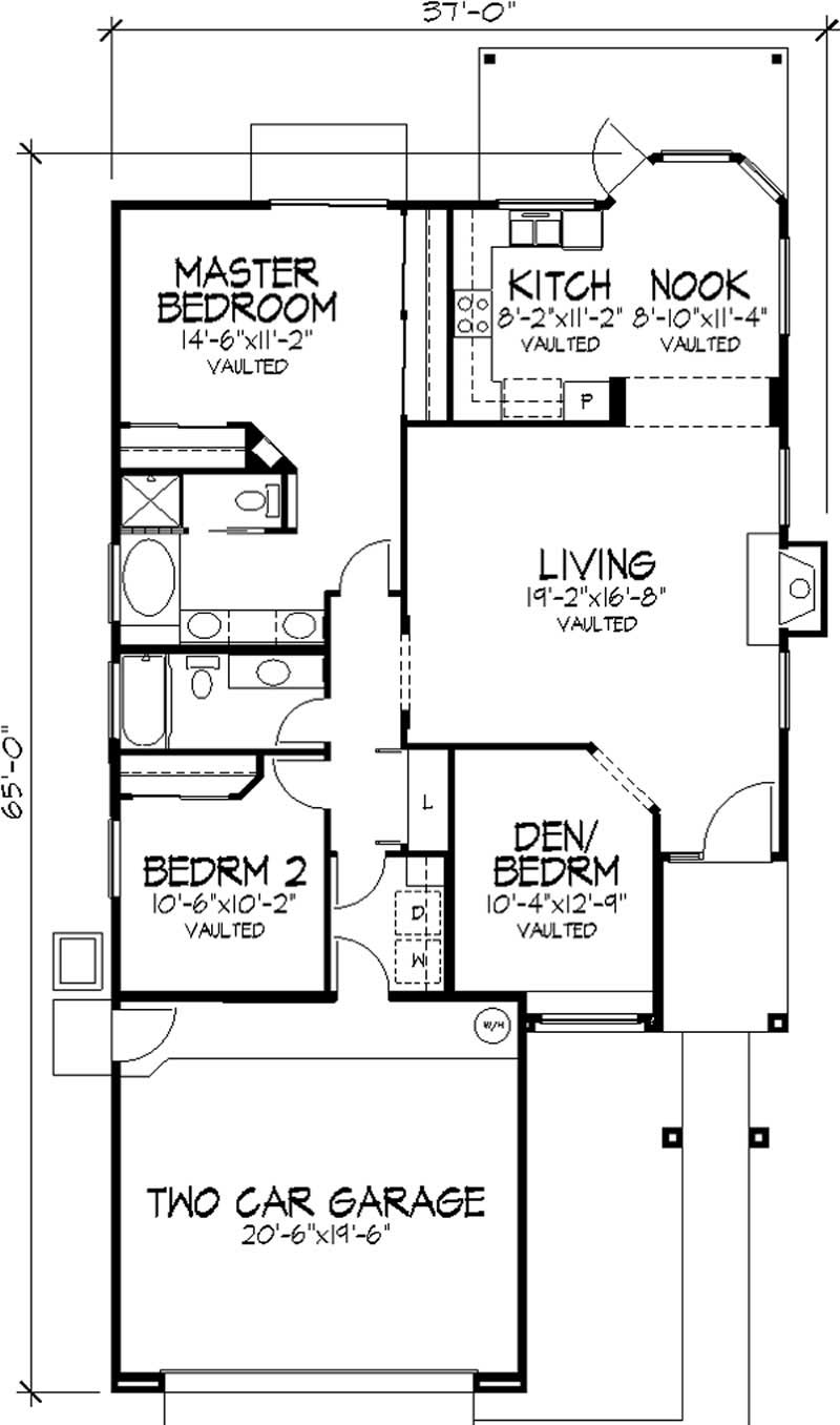 Floor Plan First Story of Florida Style Plan #146-2308