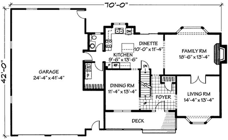Floor Plan First Story of Country Plan #146-2317
