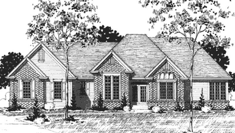 Home Plan Front Elevation of this 1-Bedroom,2200 Sq Ft Plan -146-2342