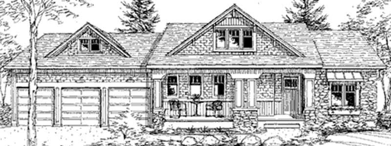 Front View of this 3-Bedroom, 2637 Sq Ft Plan - 146-2347