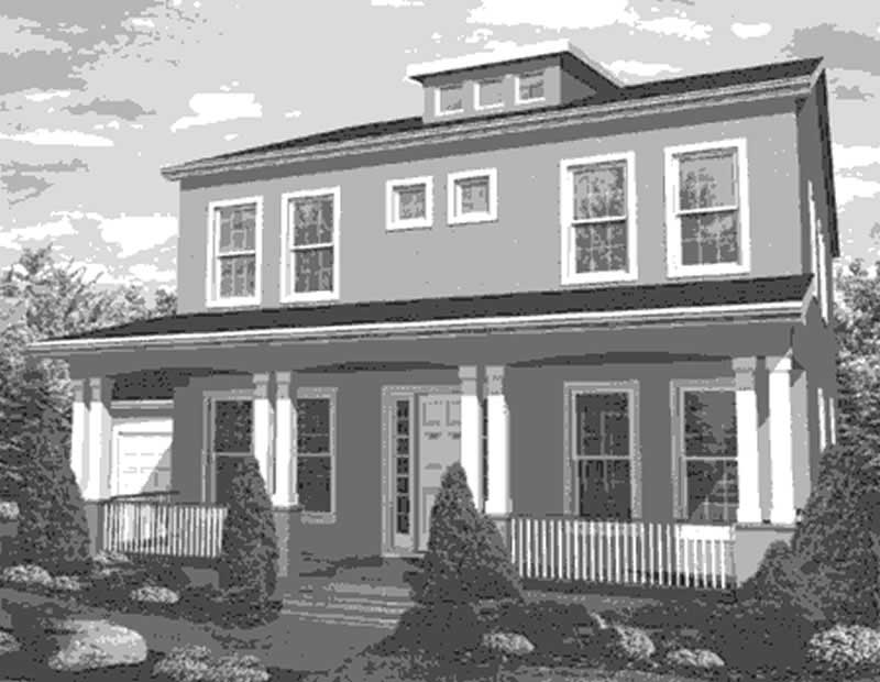 Home Plan Front Elevation of this 4-Bedroom,3079 Sq Ft Plan -146-2353