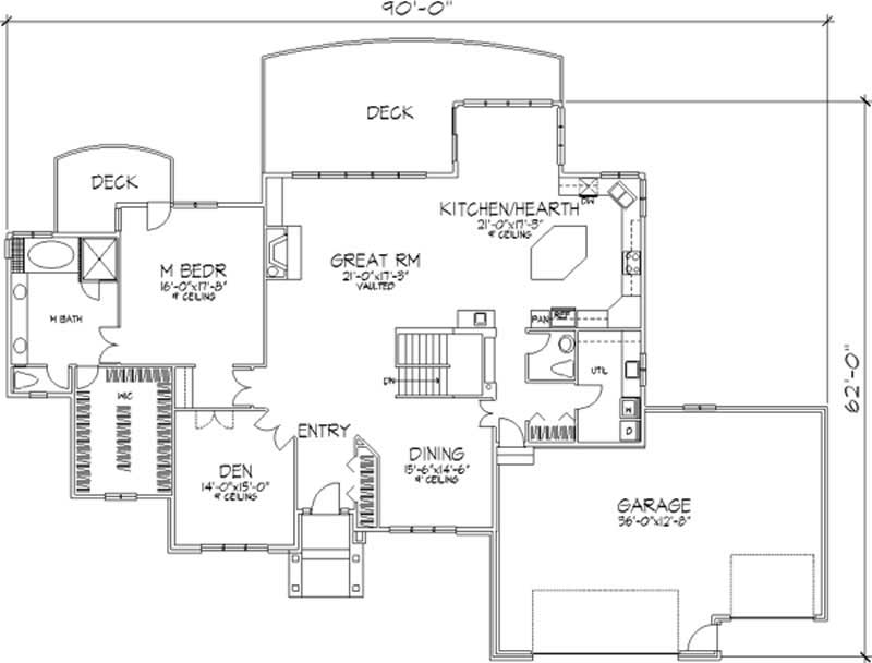 Floor Plan Second Story of Farmhouse Plan #146-2377