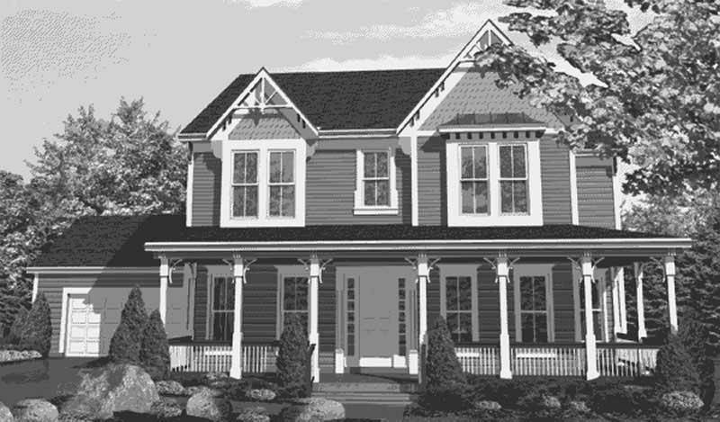 Home Plan Front Elevation of this 3-Bedroom,2701 Sq Ft Plan -146-2405
