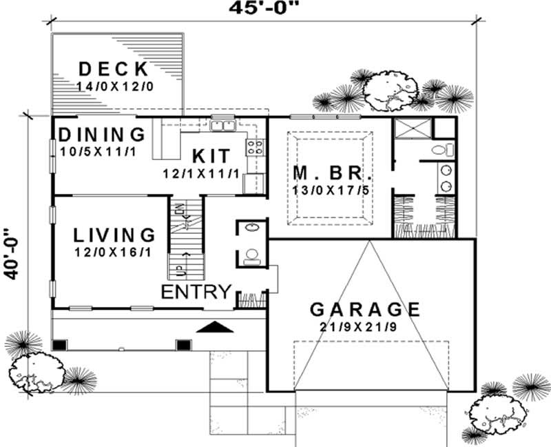 Floor Plan First Story of Country Plan #146-2411