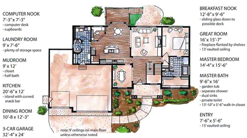 Floor Plan First Story of Plan #146-2418