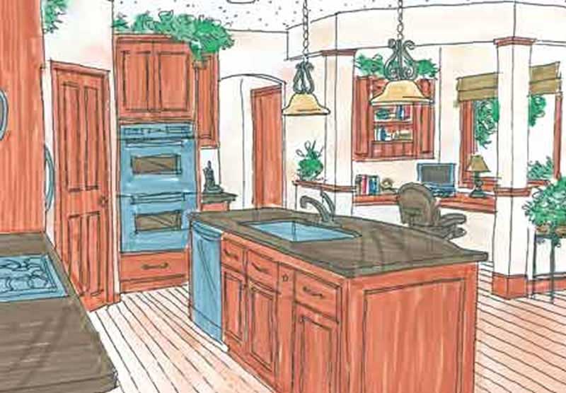 Kitchen of this 1-Bedroom, 1670 Sq Ft Plan - 146-2418