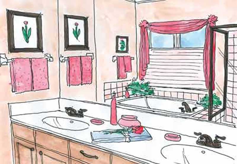 Master Bathroom: Sink/Vanity of this 1-Bedroom, 1670 Sq Ft Plan - 146-2418
