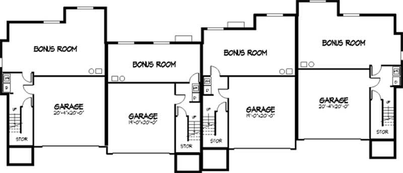 Floor Plan First Story of Multi-Unit Plan #146-2437