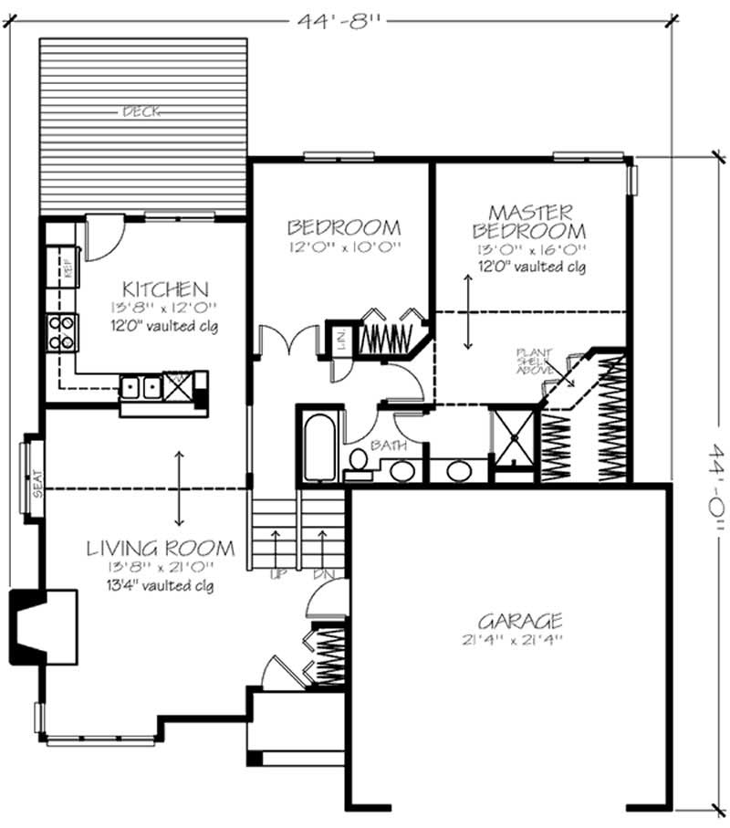 Floor Plan First Story of Ranch Plan #146-2439