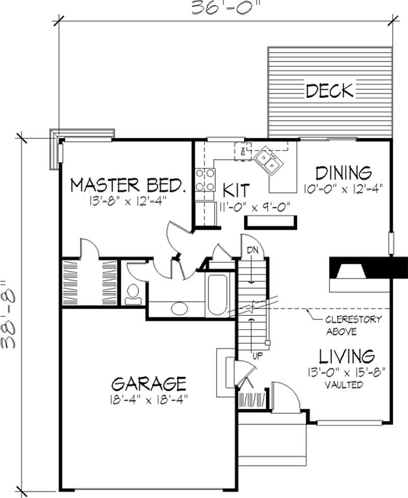 Floor Plan First Story of Modern Plan #146-2450