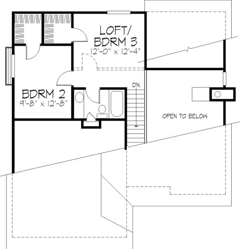 Floor Plan Second Story of Modern Plan #146-2450