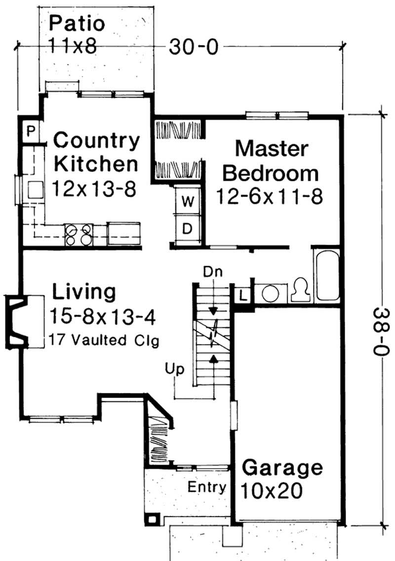 Floor Plan First Story of Contemporary Plan #146-2457