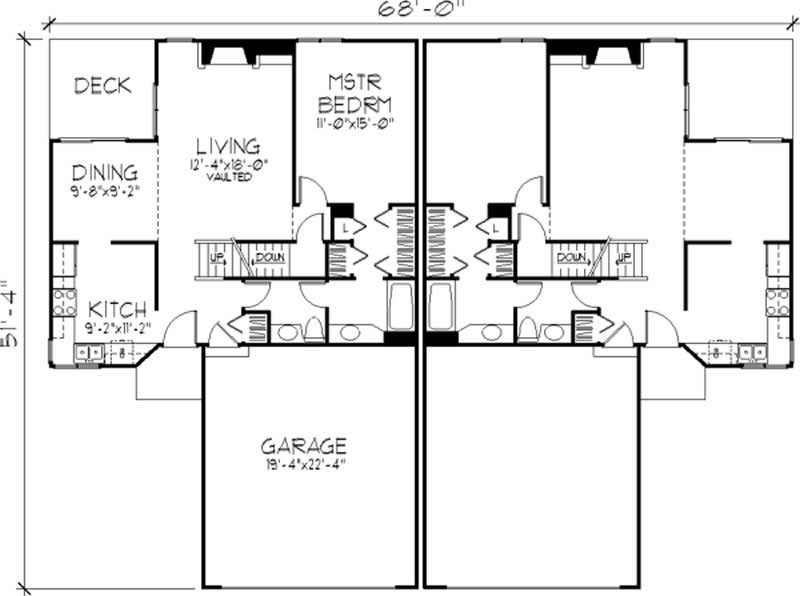 Floor Plan First Story of Multi-Unit Plan #146-2461