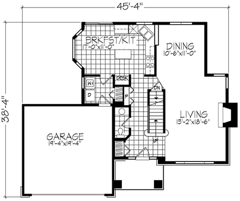 Floor Plan First Story of Country Plan #146-2501