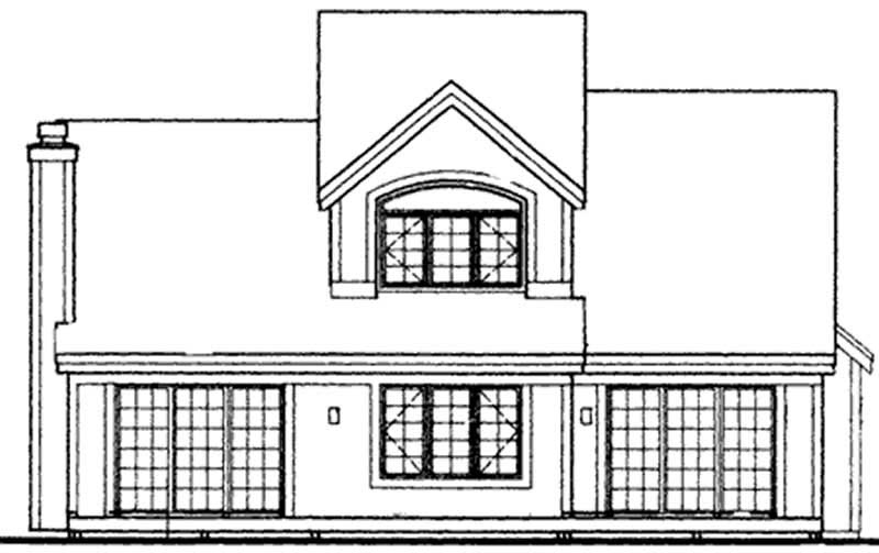 Home Plan Rear Elevation of this 2-Bedroom,2272 Sq Ft Plan -146-2513