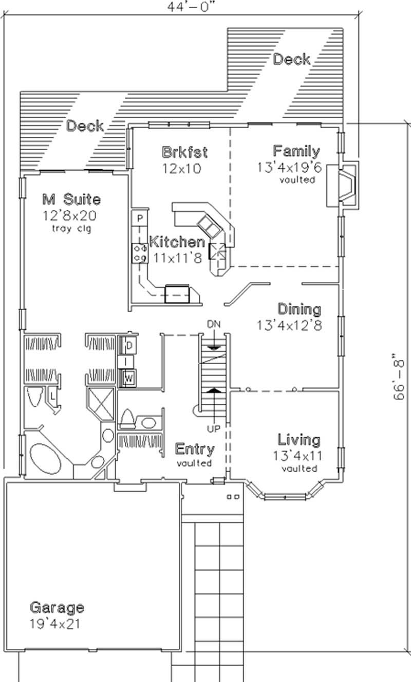 Floor Plan First Story of Cape Cod Plan #146-2513