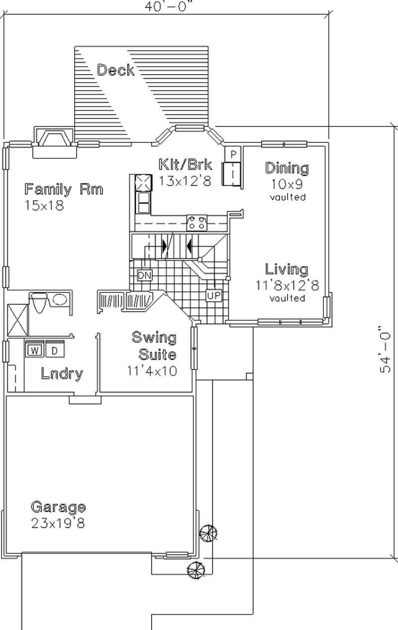 Floor Plan First Story of Country Plan #146-2516