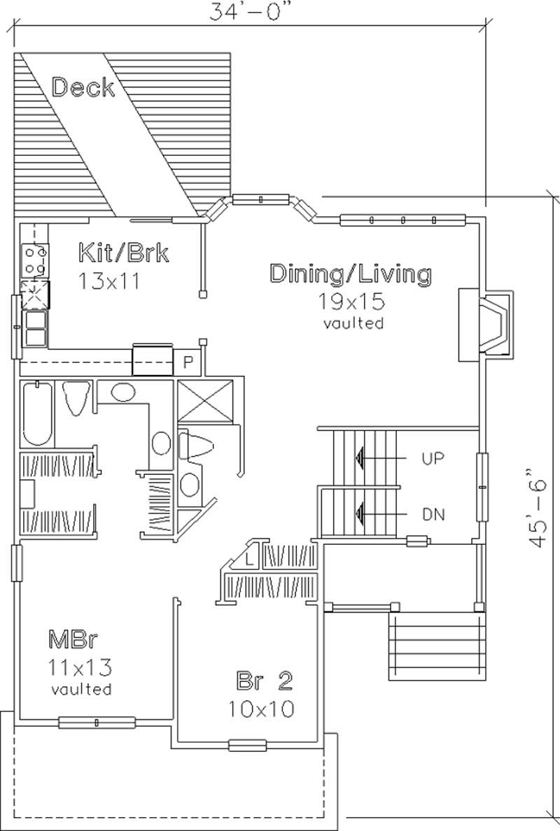 Floor Plan First Story of Country Plan #146-2521