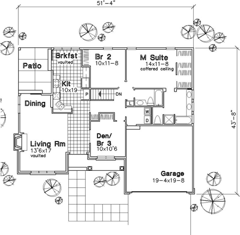 Floor Plan First Story of European Plan #146-2539