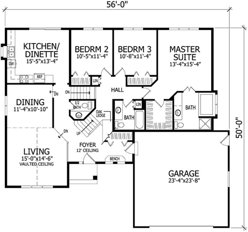 Floor Plan First Story of French Plan #146-2560