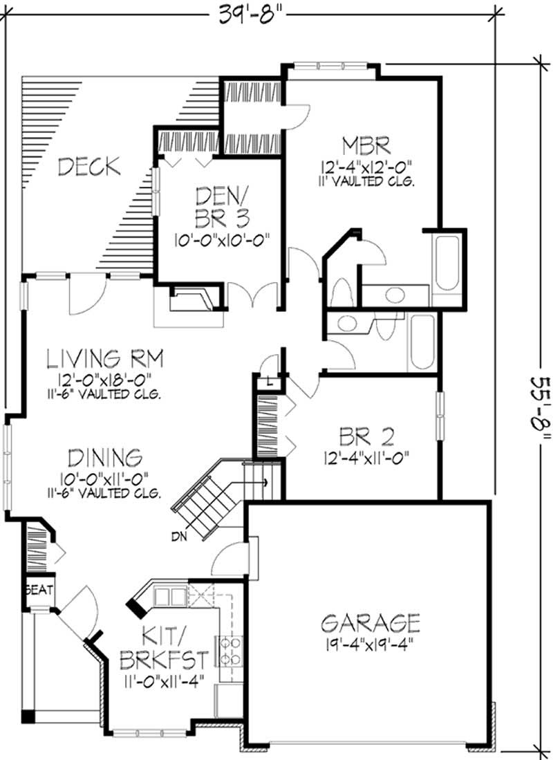 Floor Plan First Story of Country Plan #146-2570
