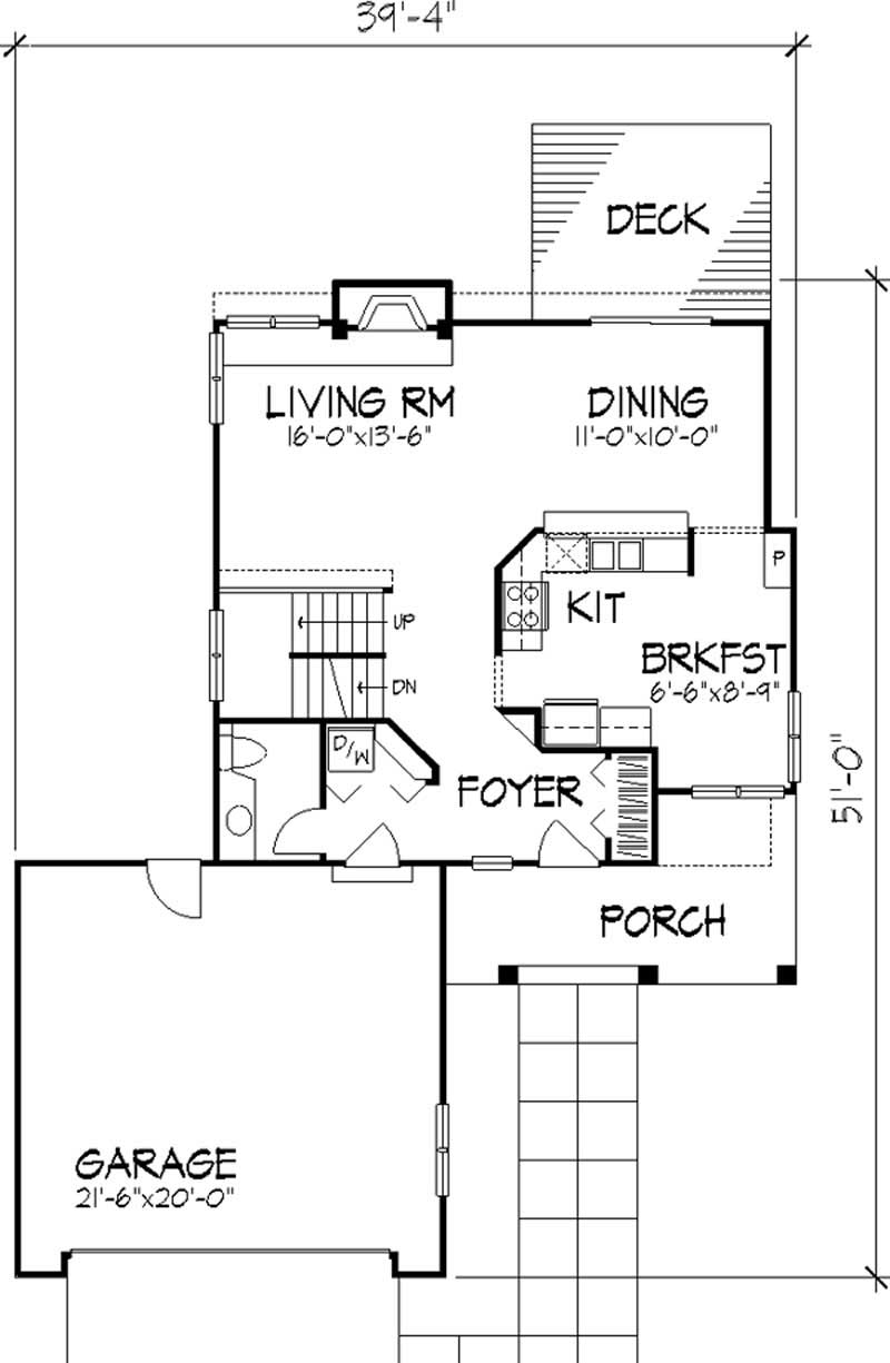 Floor Plan First Story of Country Plan #146-2571