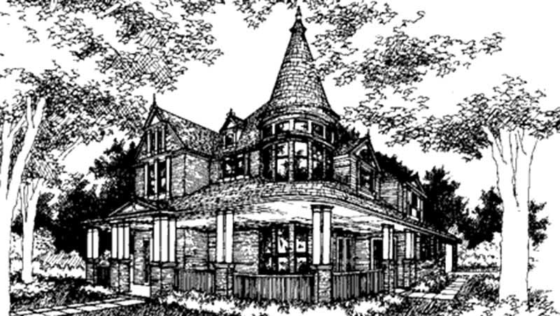 Home Plan Front Elevation of this 5-Bedroom,4124 Sq Ft Plan -146-2614