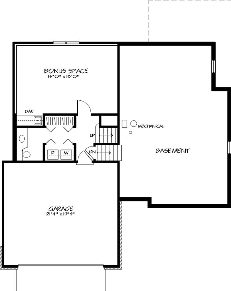Floor Plan First Story of Country Plan #146-2634