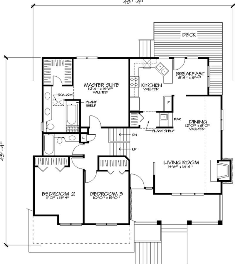 Floor Plan Second Story of Country Plan #146-2634