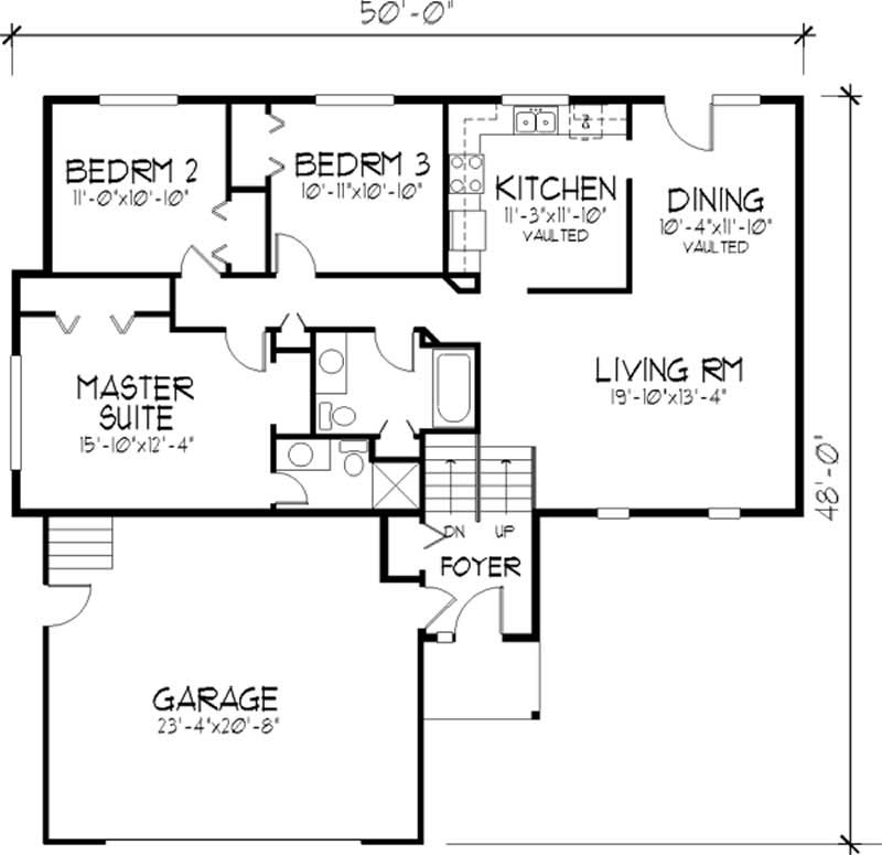 Floor Plan First Story of Country Plan #146-2647