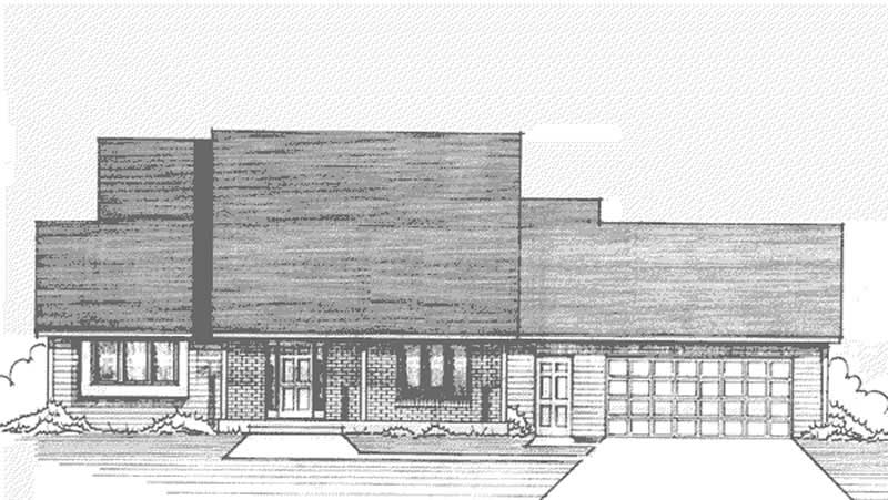 Front view of Cape Cod home (ThePlanCollection: House Plan #146-2653)