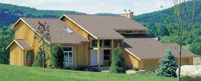 Front view of Contemporary home (ThePlanCollection: House Plan #146-2673)