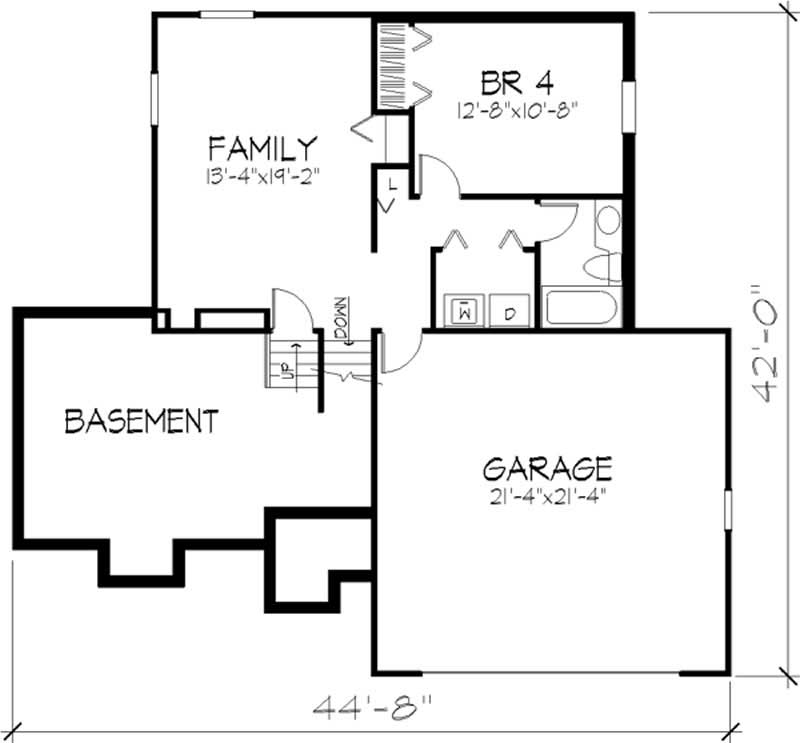 Floor Plan First Story of Shingle Plan #146-2678