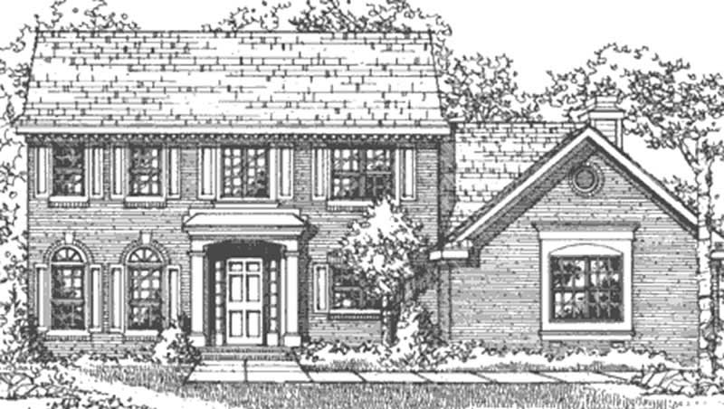 Home Plan Front Elevation of this 4-Bedroom,2345 Sq Ft Plan -146-2679
