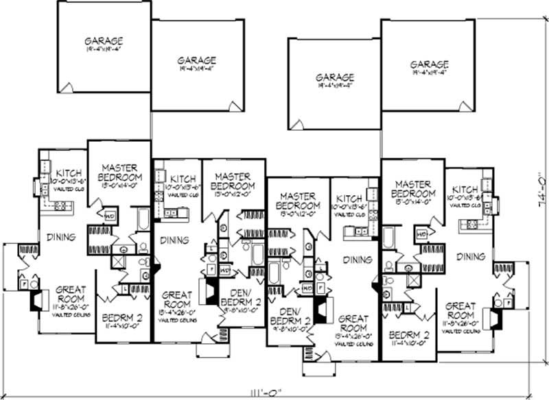 Floor Plan First Story of Multi-Unit Plan #146-2682