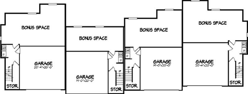 Floor Plan First Story of Multi-Unit Plan #146-2685