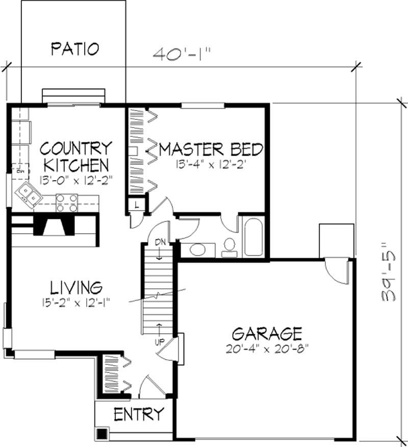 Floor Plan First Story of Contemporary Plan #146-2697