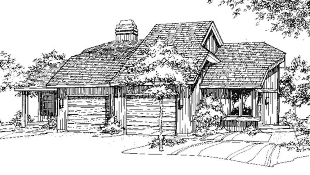 Front View of this 3-Bedroom, 1312 Sq Ft Plan - 146-2709