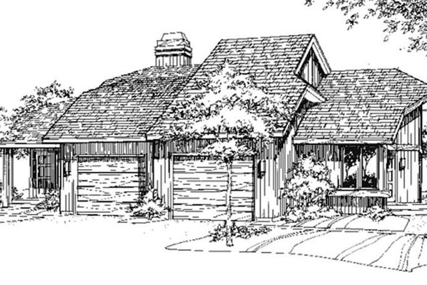Front view of Duplex/Multi-Unit home (ThePlanCollection: House Plan #146-2709)