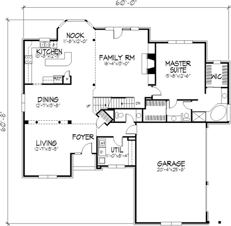 Floor Plan First Story of European Plan #146-2715