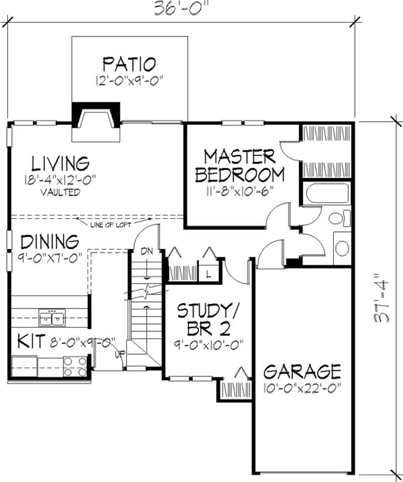 Floor Plan First Story of Cape Cod Plan #146-2723
