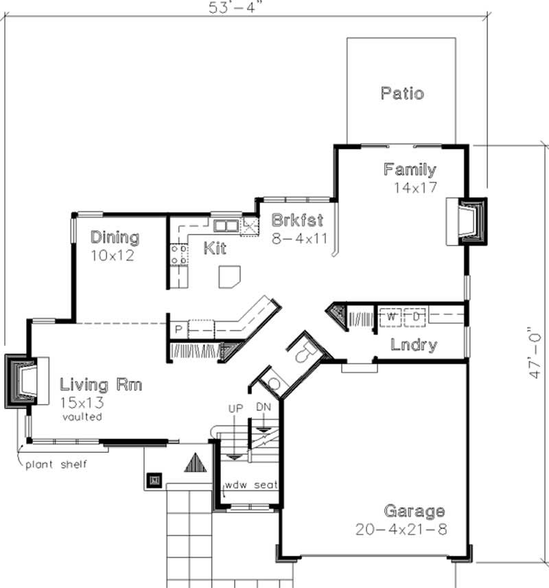 Floor Plan First Story of Country Plan #146-2724