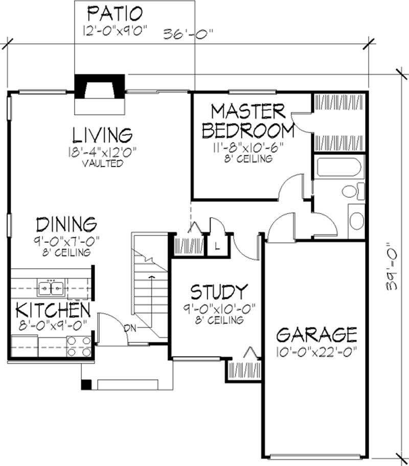 Floor Plan First Story of Country Plan #146-2729
