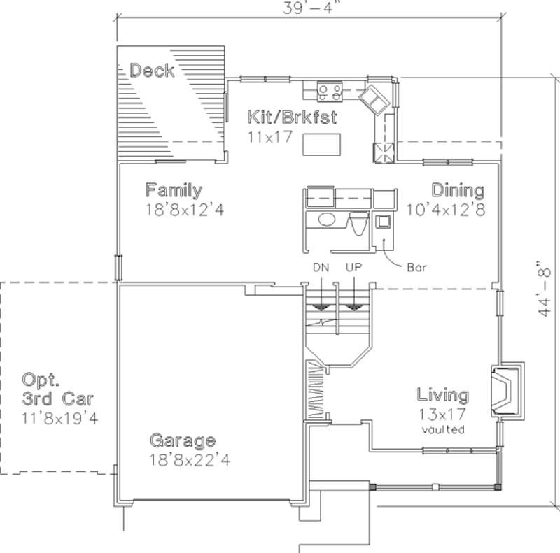 Floor Plan First Story of Country Plan #146-2730