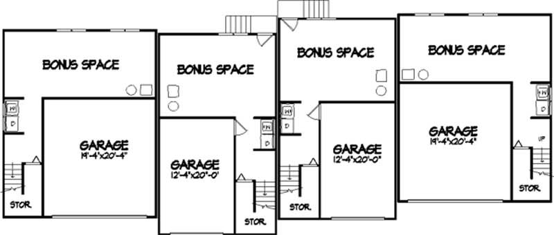 Floor Plan First Story of Multi-Unit Plan #146-2733